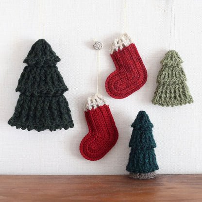 "Christmas Tree and Santa Boots" Crochet Pattern