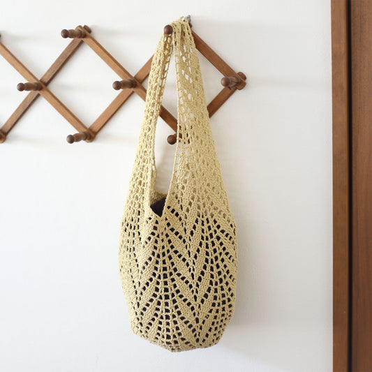 "Leaf pattern shoulder bag" Crochet Pattern